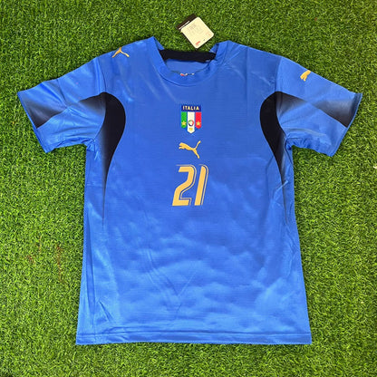 Andrea Pirlo 21 – Italy 2006 World Cup Final Retro Kit Jersey – | Trikot | Maillot Soccer Shirt