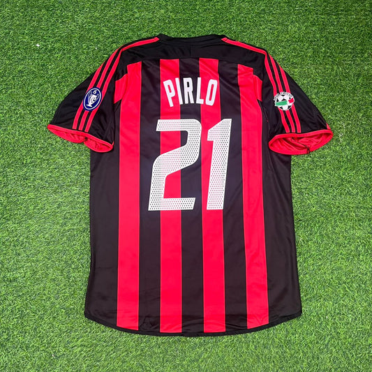 AC Milan 2003/04 Home Retro Football Jersey – Andrea Pirlo