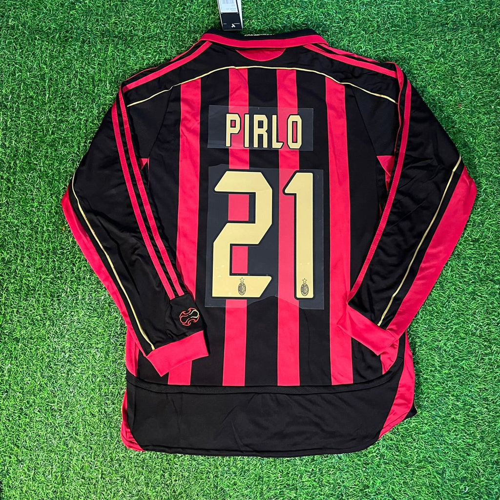 Andrea Pirlo Milan 2006 2007 Maillot Rétro Manches Longues Trikot Maglia Maillot de Football