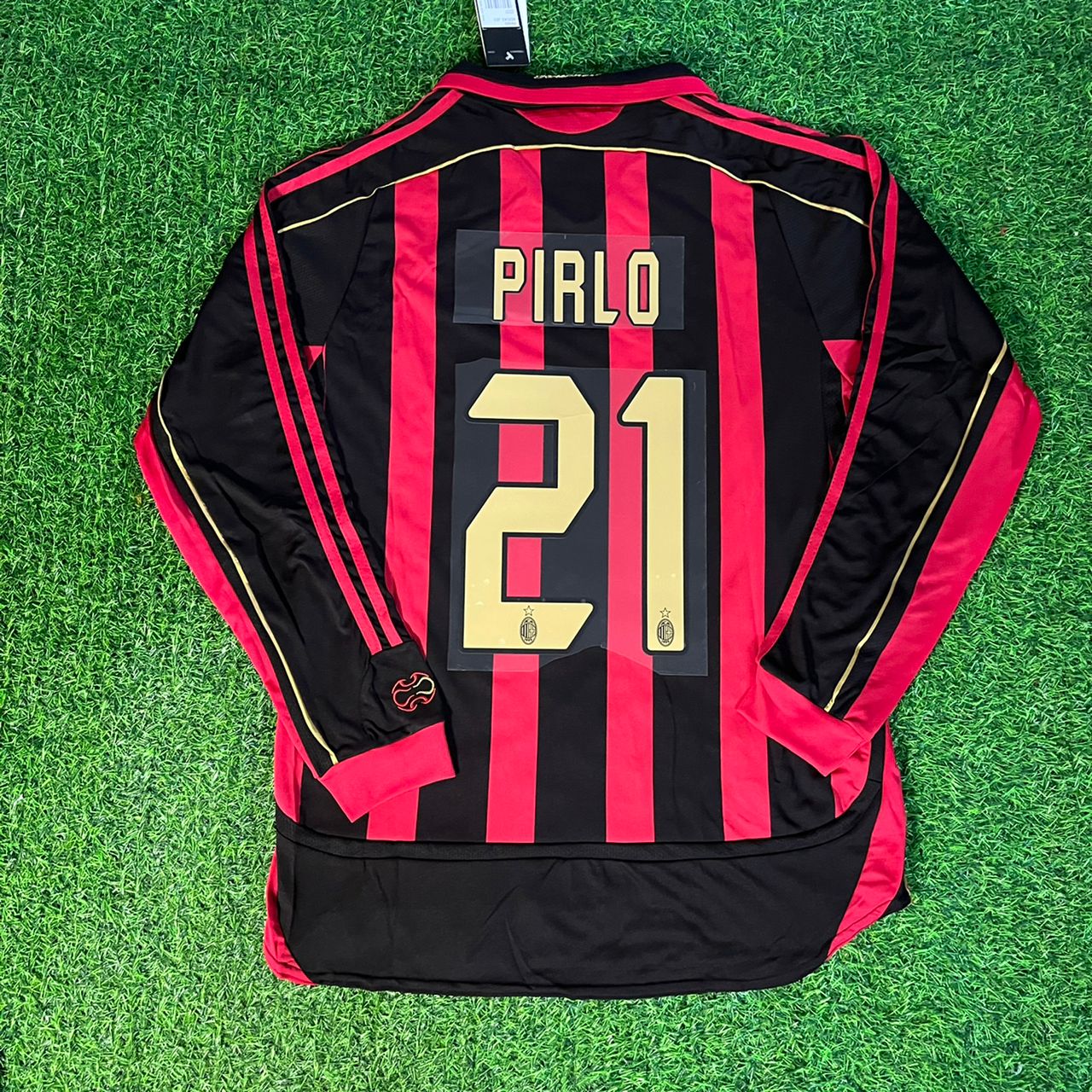 Andrea Pirlo Milan 2006 2007 Retro Long Sleeve Jersey Maillot Trikot Maglia Soccer Shirt