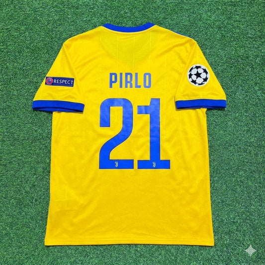 Andrea Pirlo Juventus Gelbes Retro-Fußballtrikot