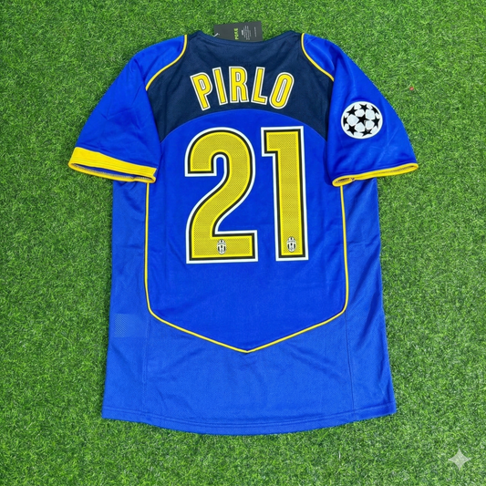 Andrea Pirlo Juventus Blaues Retro-Trikot | Fußballtrikot | Trikot | Fußballshirt