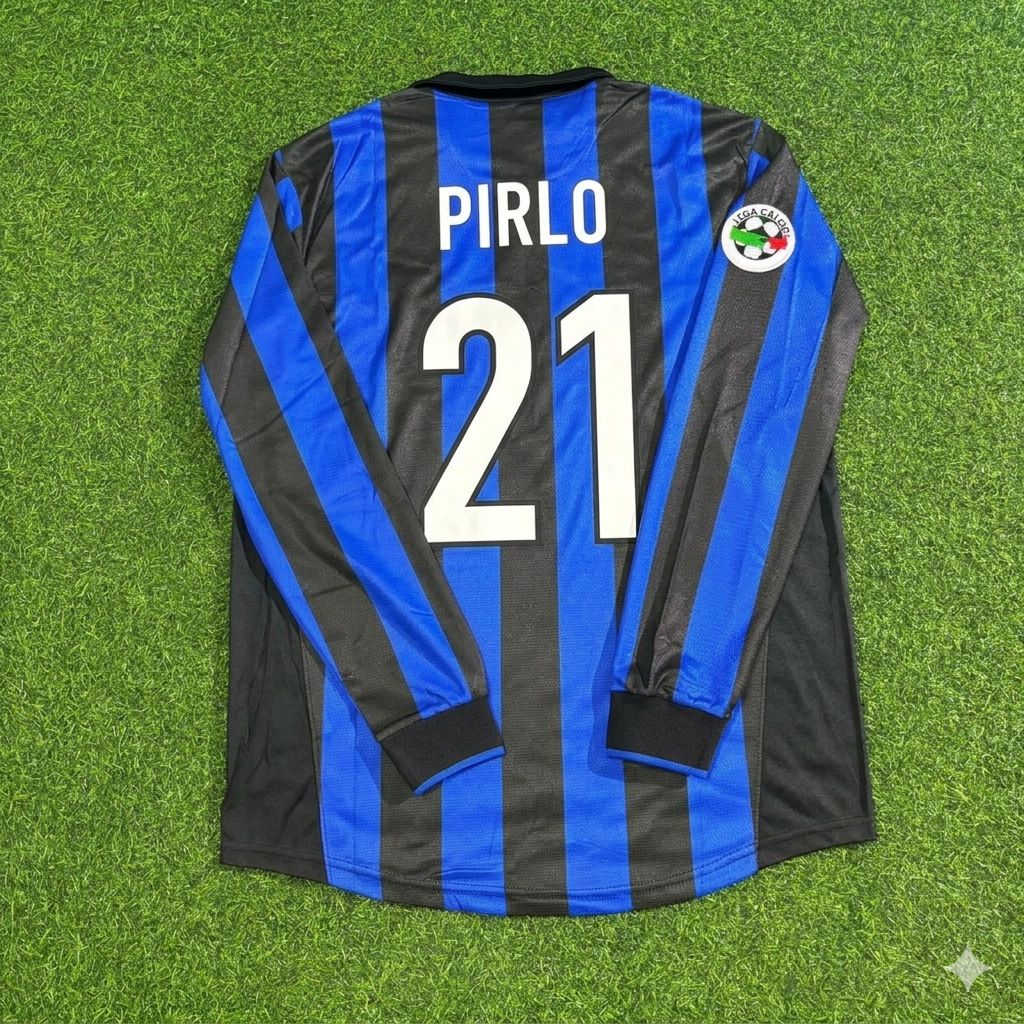 Andrea Pirlo - Inter 1998 1999 Maillot Rétro Trikot Maillot Maglia Maillot de Foot