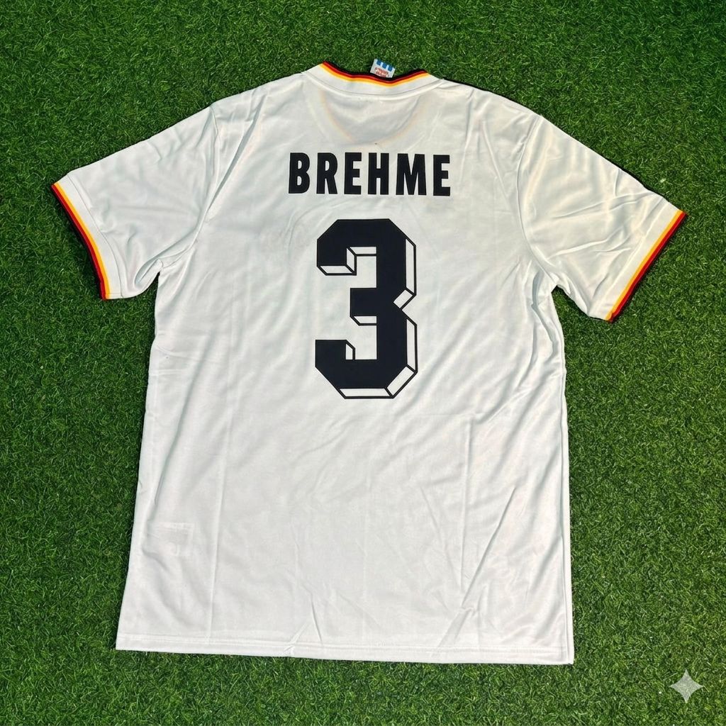 Andreas Brehme #3 Deutschland 1986 Weltmeisterschaft Retro Trikot Wein