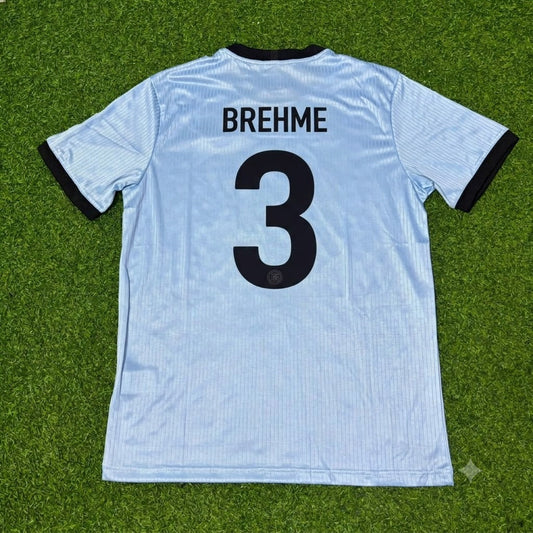 Andreas Brehme Germany 125th Year Special Clear Blue Retro Football Jersey