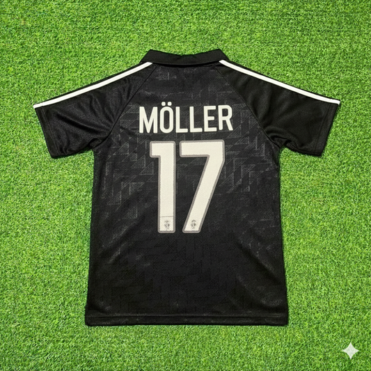 Andreas Möller Deutschland 1990 WM Schwarzes Retro-Fußballtrikot