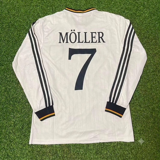 Deutschland 1996 EURO-Finale Heim Retro-Fußballtrikot Langarm – Andreas Möller 7
