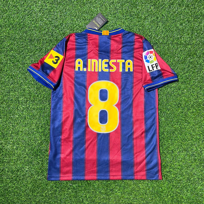 Barcelona 2009/10 Home Retro Jersey – Andres Iniesta 8