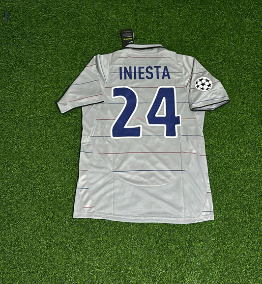 Barcelona 2004/05 Blue Garnet Retro Jersey – Andres Iniesta 24