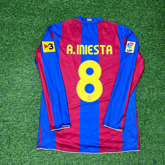Barcelona 2007 Retro Football Jersey – Andres Iniesta