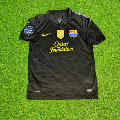 Barcelona 2011/12 Schwarzes Retro-Trikot – Andres Iniesta