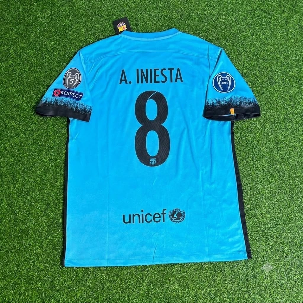 Barcelona 2015/16 Retro Football Jersey – Andres Iniesta