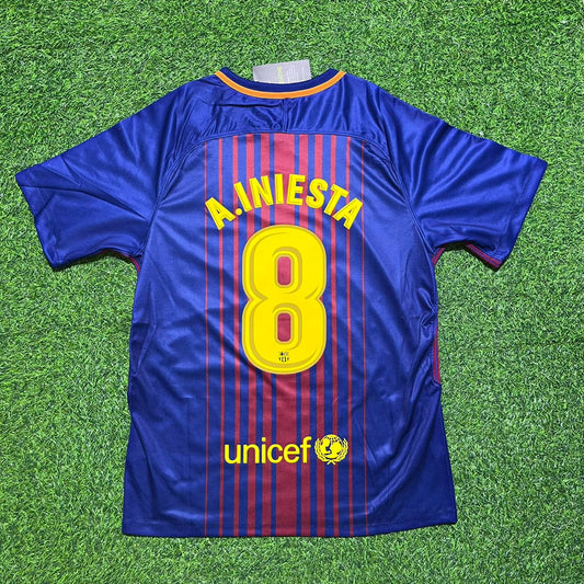 Barcelona 2017/18 Football Jersey – Andres Iniesta