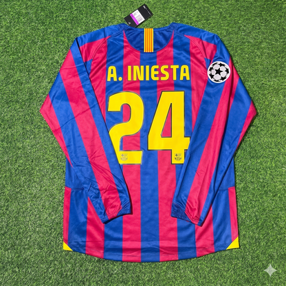 Barcelona 2006 Final Retro Football Jersey – Andres Iniesta