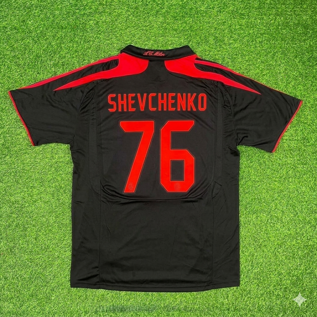 AC Milan Black Third Retro Football Jersey – Andriy Shevchenko