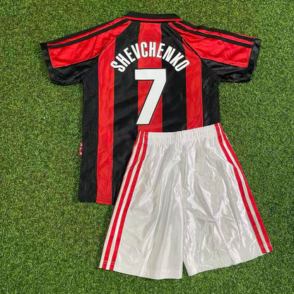 Camiseta de fútbol retro infantil Andriy Shevchenko AC Milan 1998-1999