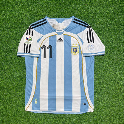 Angel Di Maria Argentina Retro Soccer Jersey Maillot Trikot Maglia