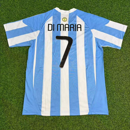 Ángel Di María #7 Argentinien 2010 WM Retro Fußballtrikot