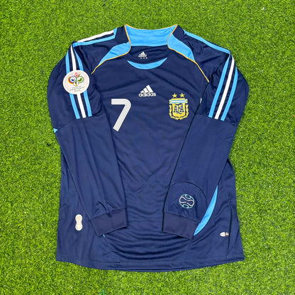 Argentina 2006 World Cup Long Sleeve Retro Football Jersey – Angel Di Maria
