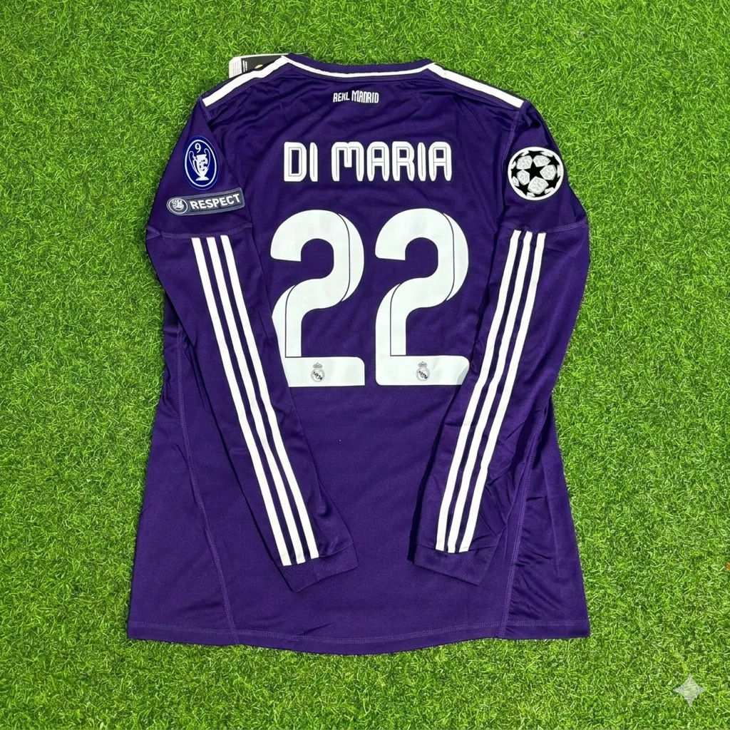 Angel Di Maria 22- Real Madrid 2010/2011 Purple Long Sleeve Football Jersey