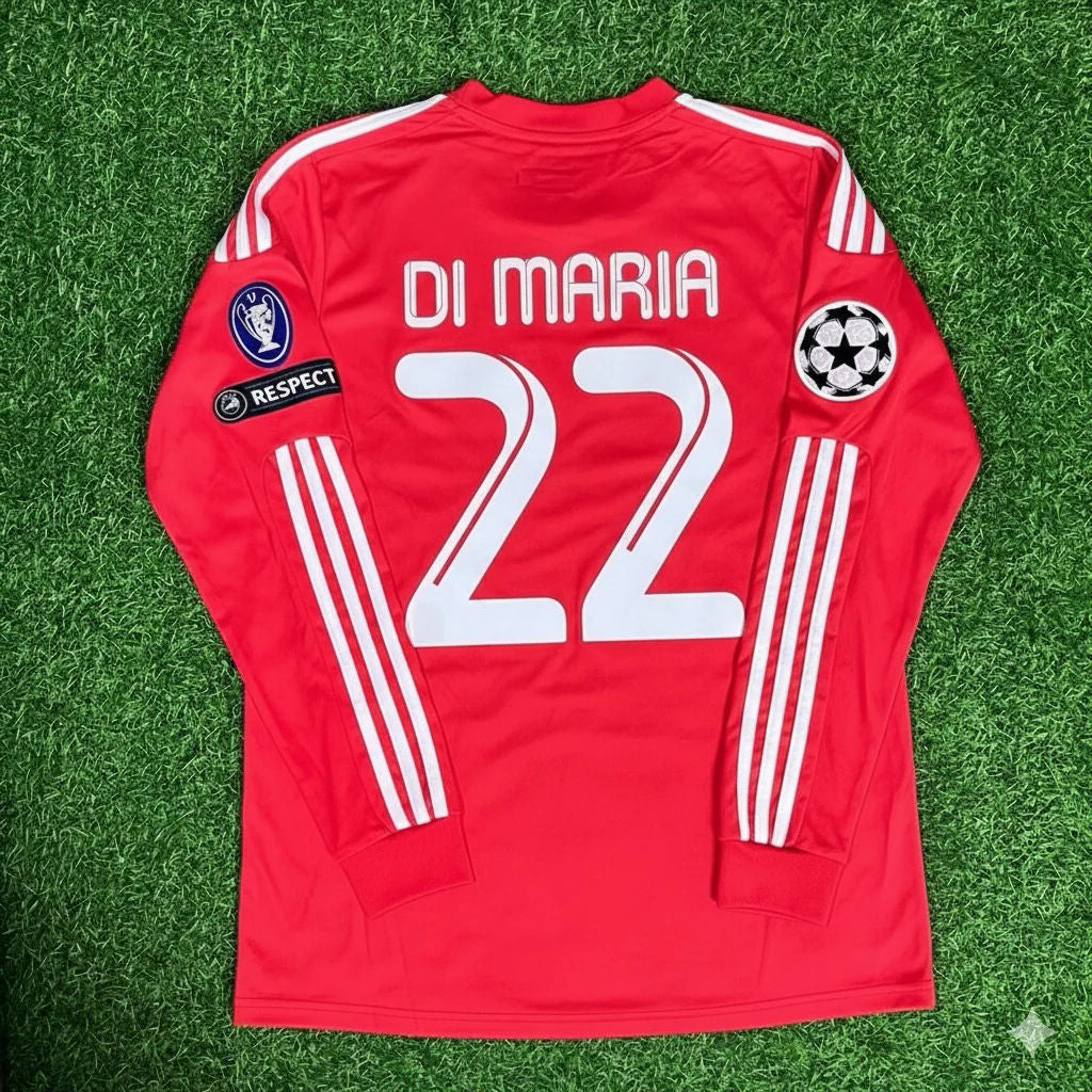 Angel Di Maria 22- Real Madrid 2011-2012 Red Long Sleeve Jersey Soccer Shirt