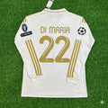 Angel Di Maria 22- Real Madrid 2011-2012 White Long Sleeve Jersey Soccer Shirt