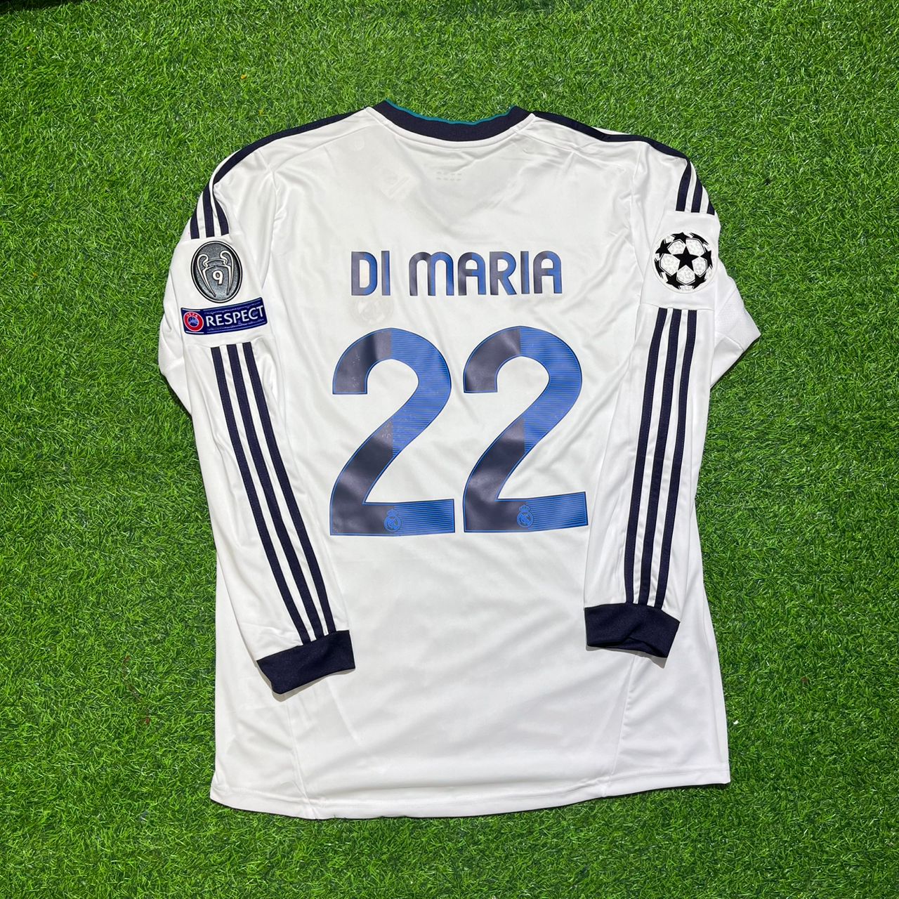 Angel Di Maria Real Madrid 2012/2013 Home White Long Sleeve Football Jersey