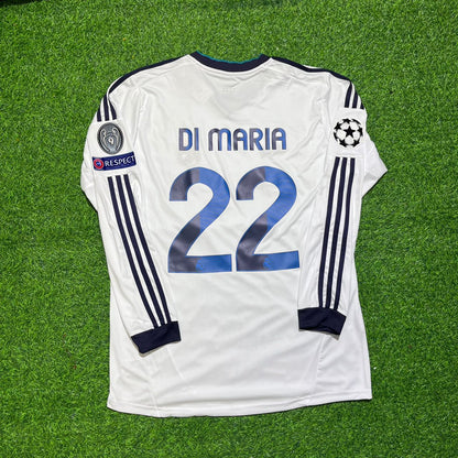 Angel Di Maria Real Madrid 2012/2013 Home White Long Sleeve Football Jersey