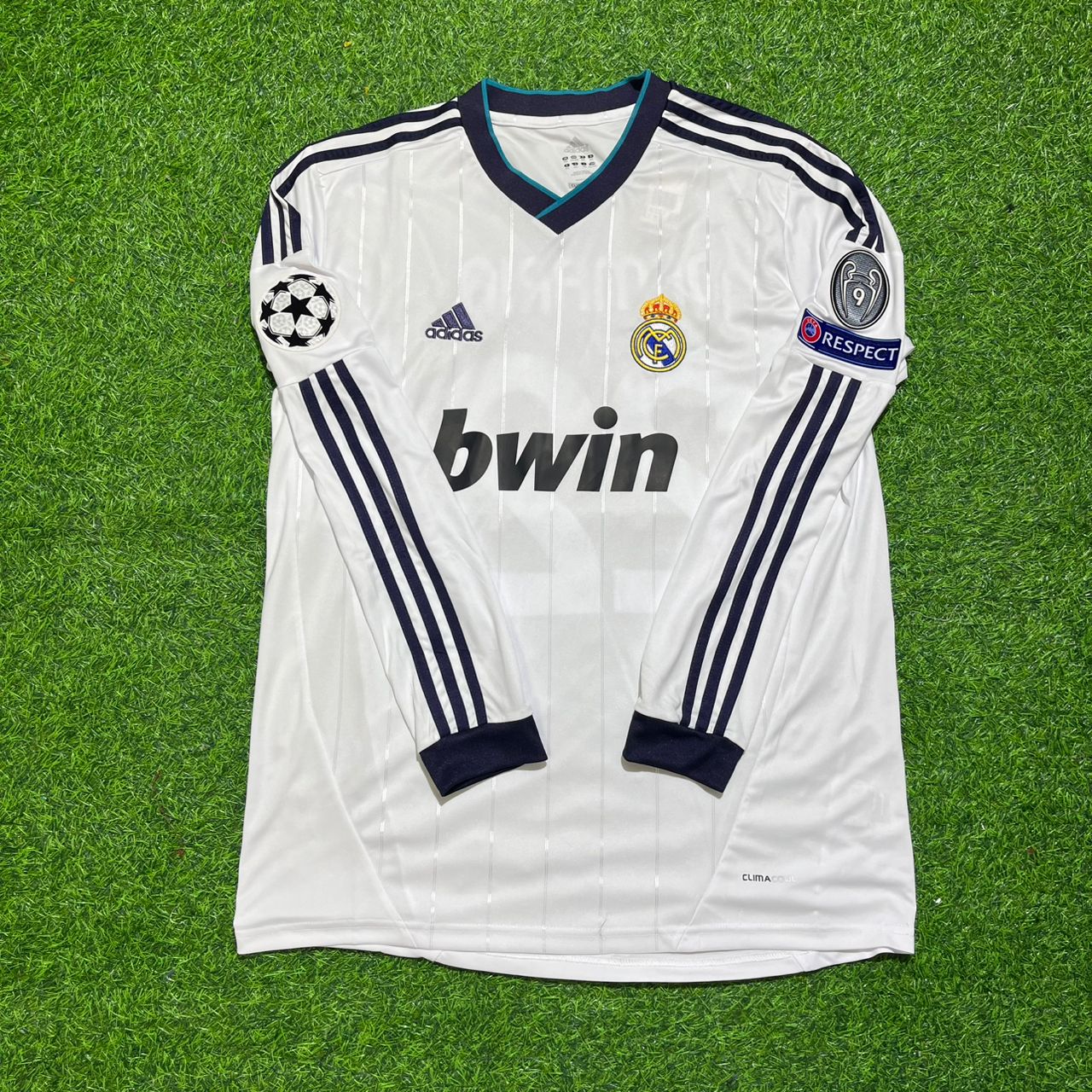 Angel Di Maria Real Madrid 2012/2013 Home White Long Sleeve Football Jersey