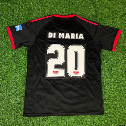 Angel di Maria #20 – Benfica 2009/2010 Away Black Retro Kit Jersey Trikot Maillot Soccer Shirt