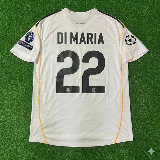 Angel Di Maria Real Madrid 2009 2010 Retro Jersey Soccer Shirt Trikot