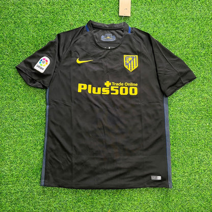 Antoine Griezmann 7 – Atletico Madrid 2016-17 Black Away Retro Kit Jersey Trikot Maillot