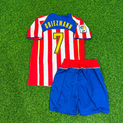Antoine Griezmann #7 Atlético Madrid Spider-Man Kinder-Retro-Fußballtrikot