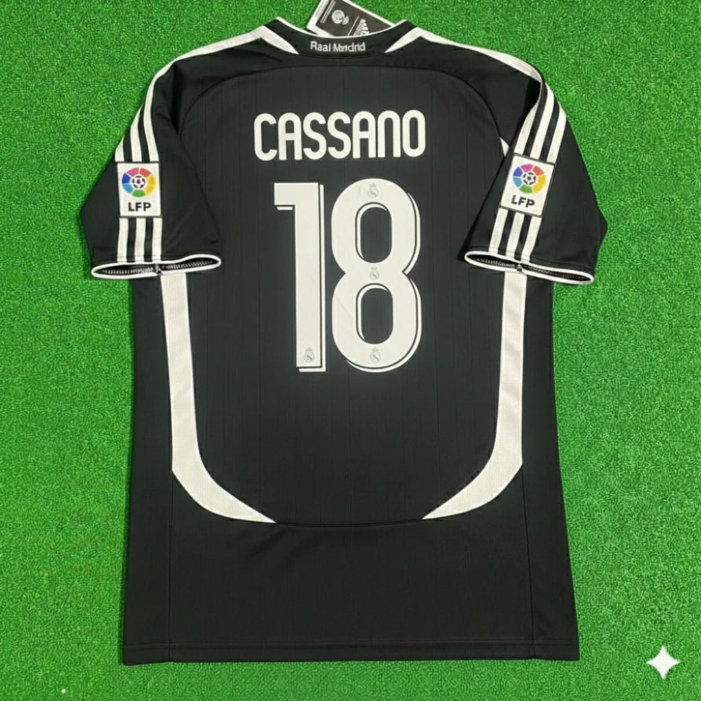 Antonio Cassano Real Madrid 2006-2007 Black Jersey Soccer Shirt