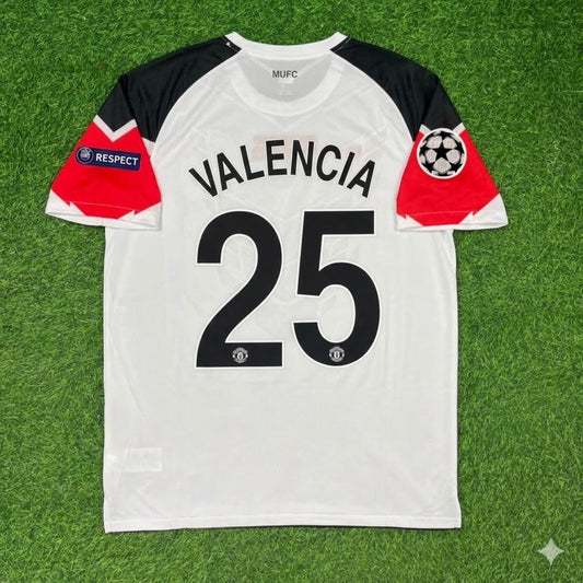 Antonio Valencia #25 Manchester United 2011 Champions League Final White Football Jersey