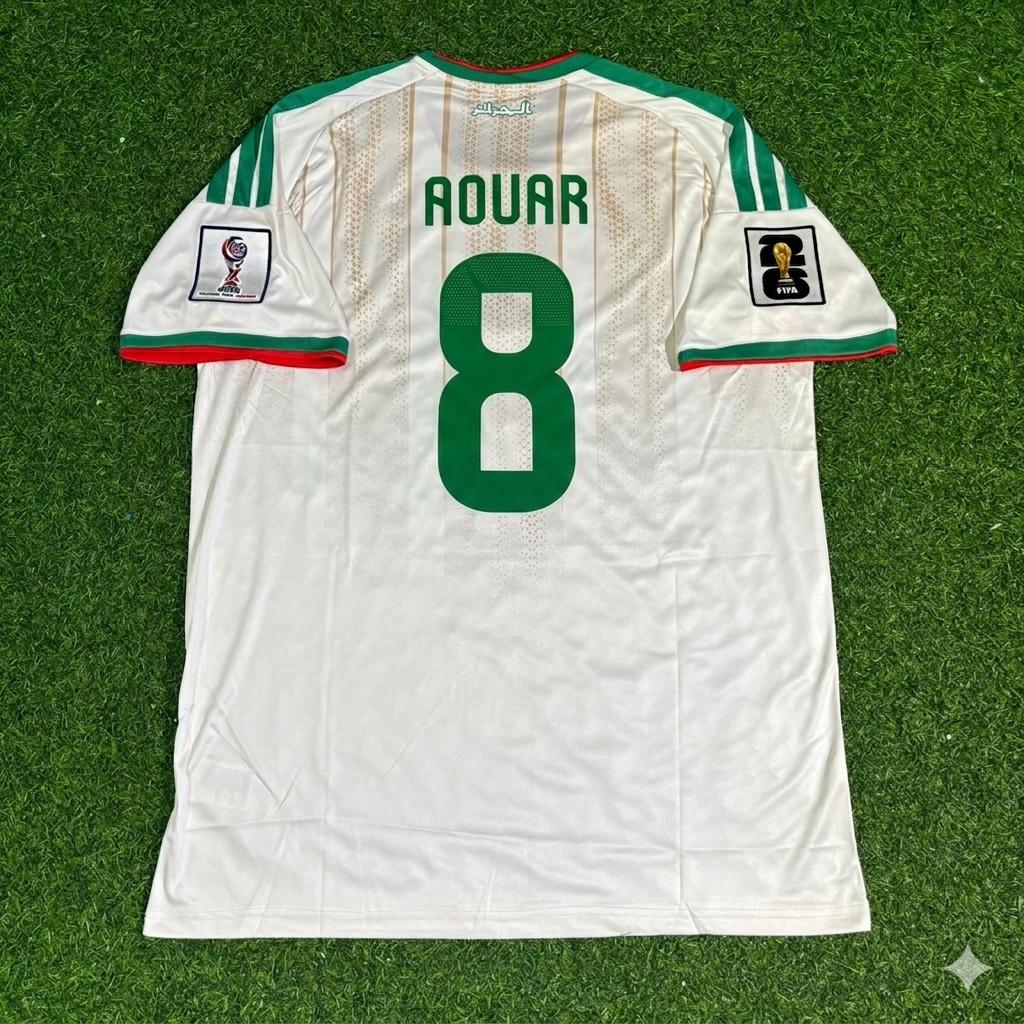 Houssem Aouar Algeria 2026 World Cup White Football Jersey