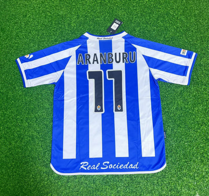 Mikel Aranburu Real Sociedad 2002/2003 Retro Football Jersey