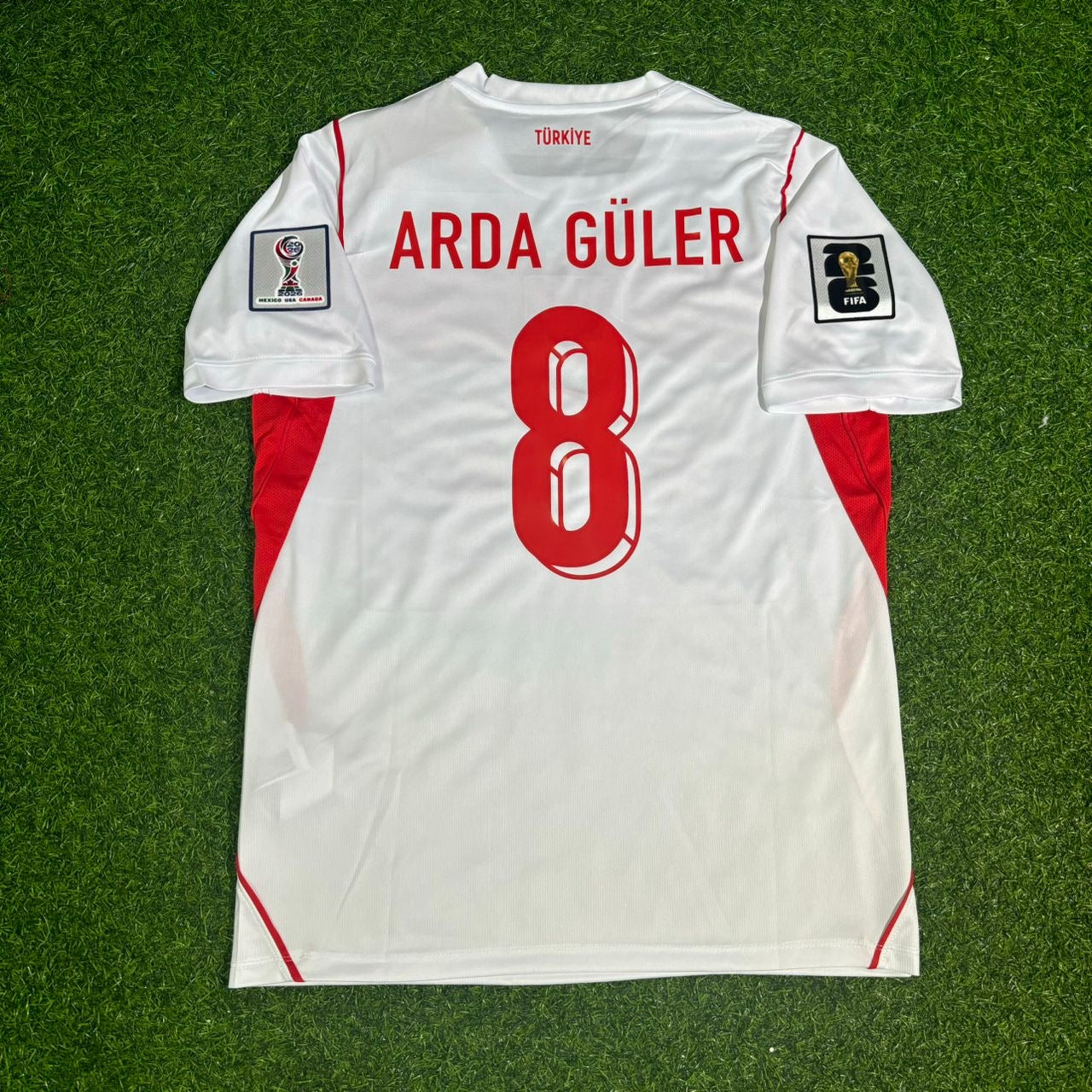 Arda Güler #8 Türkei Türkiye WM 2026 Auswärts Weiß Kinder Trikot