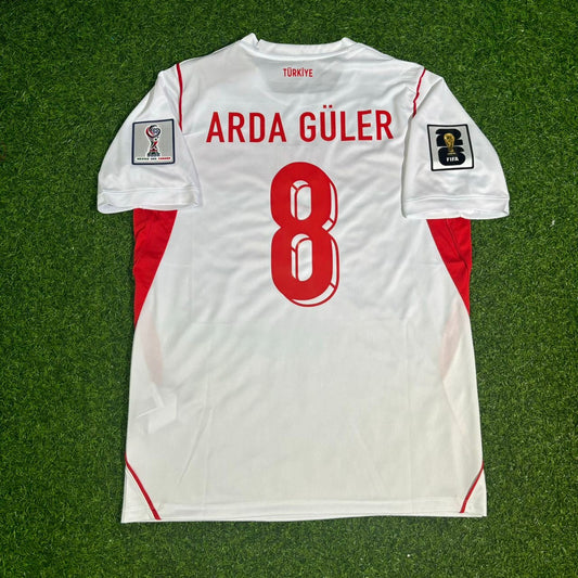 Arda Güler #8 Turkey Türkiye  - World Cup 2026 -Away White - Jersey Trikot - Maillot Maglia