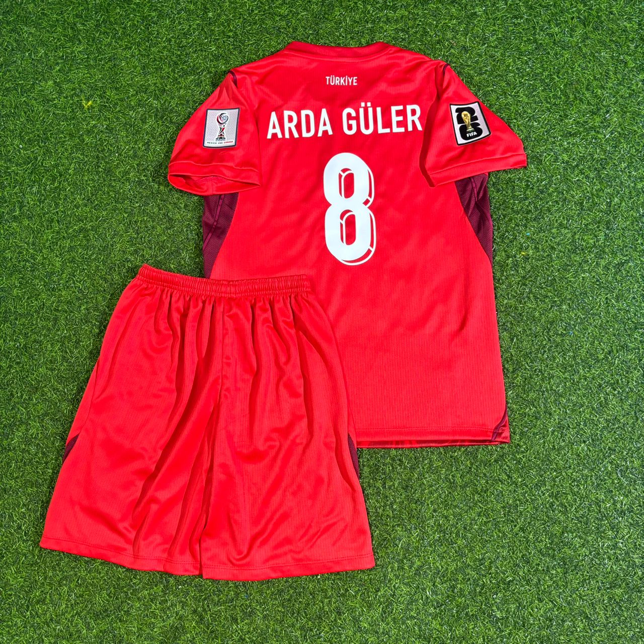 Arda Güler Türkei 2026 Weltmeisterschaft Heim Rot Kinder Fußballtrikot