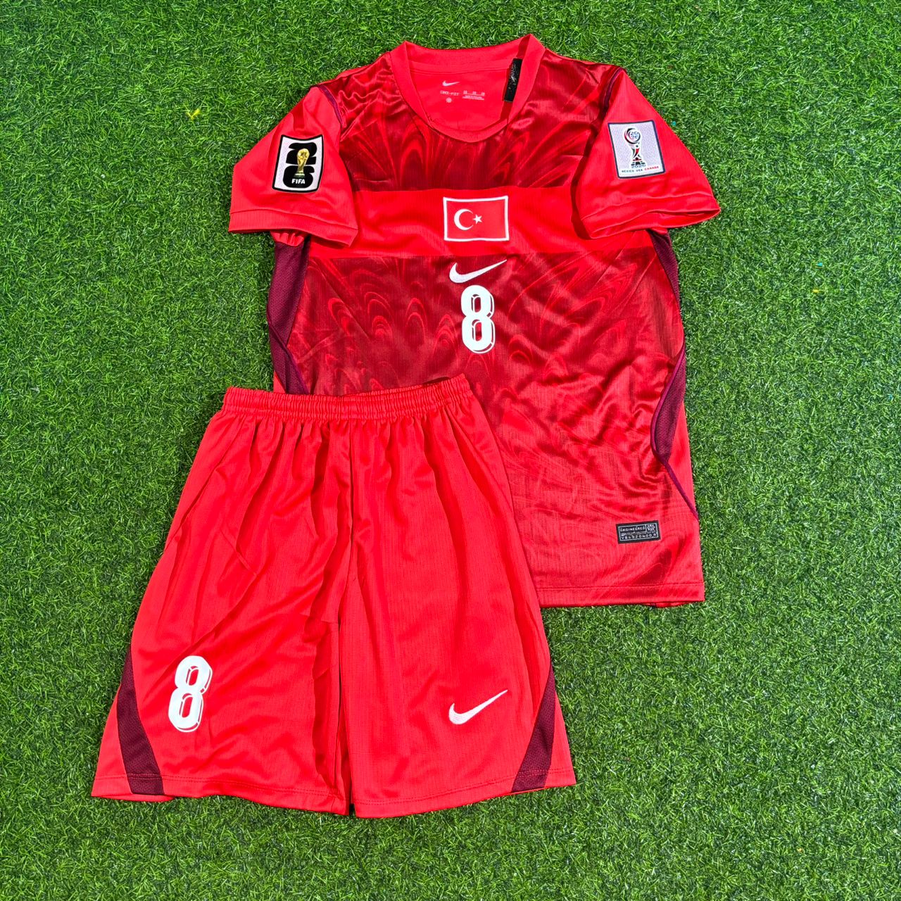 Arda Güler Türkei 2026 Weltmeisterschaft Heim Rot Kinder Fußballtrikot
