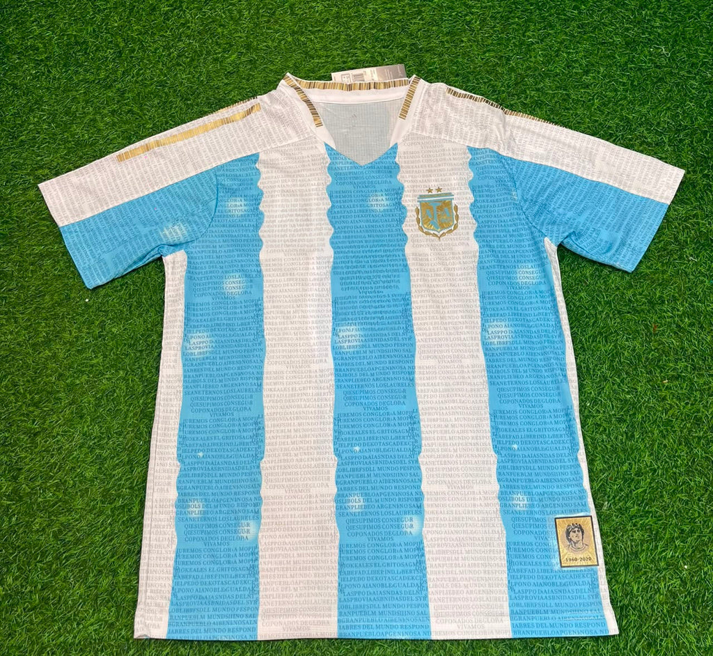 Argentina Commerative Anniversary Football Jersey Trikot Maillot