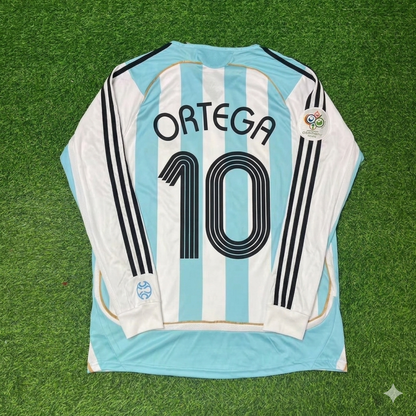 Argentinien WM 2006 Langarm Retro Fußballtrikot – Ariel Ortega 10