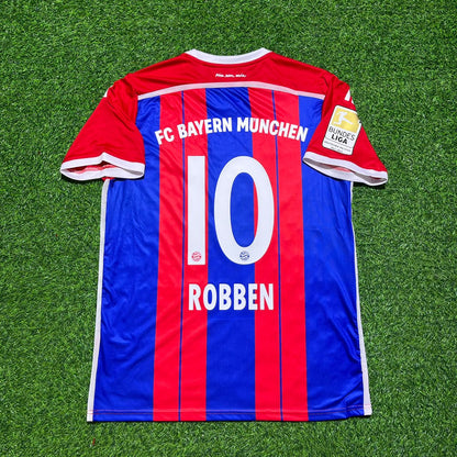 Camiseta retro local del Bayern de Múnich 2014/15 con parche – Arjen Robben 10