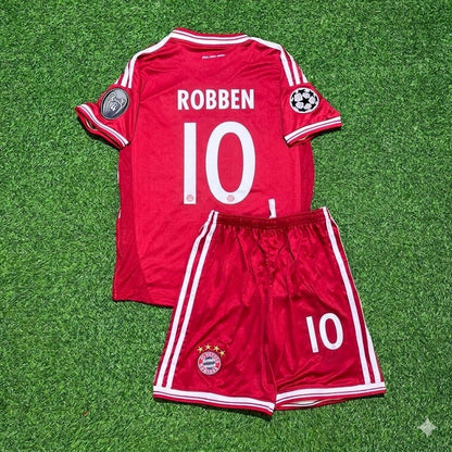 Bayern Munich 2013 Champions League Final Kids Retro Jersey – Arjen Robben 10