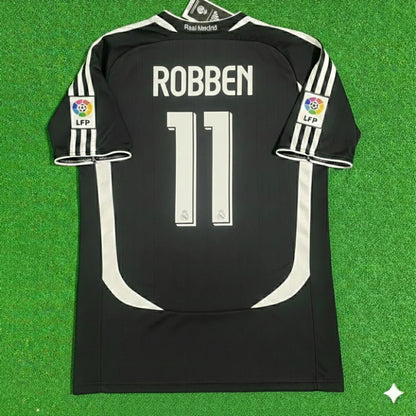 Arjen Robben Real Madrid 2006-2007 Black Jersey Soccer Shirt