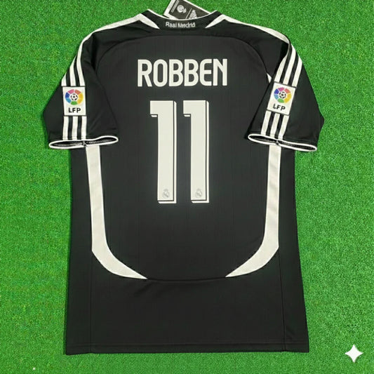 Arjen Robben Real Madrid 2006-2007 Black Jersey Soccer Shirt