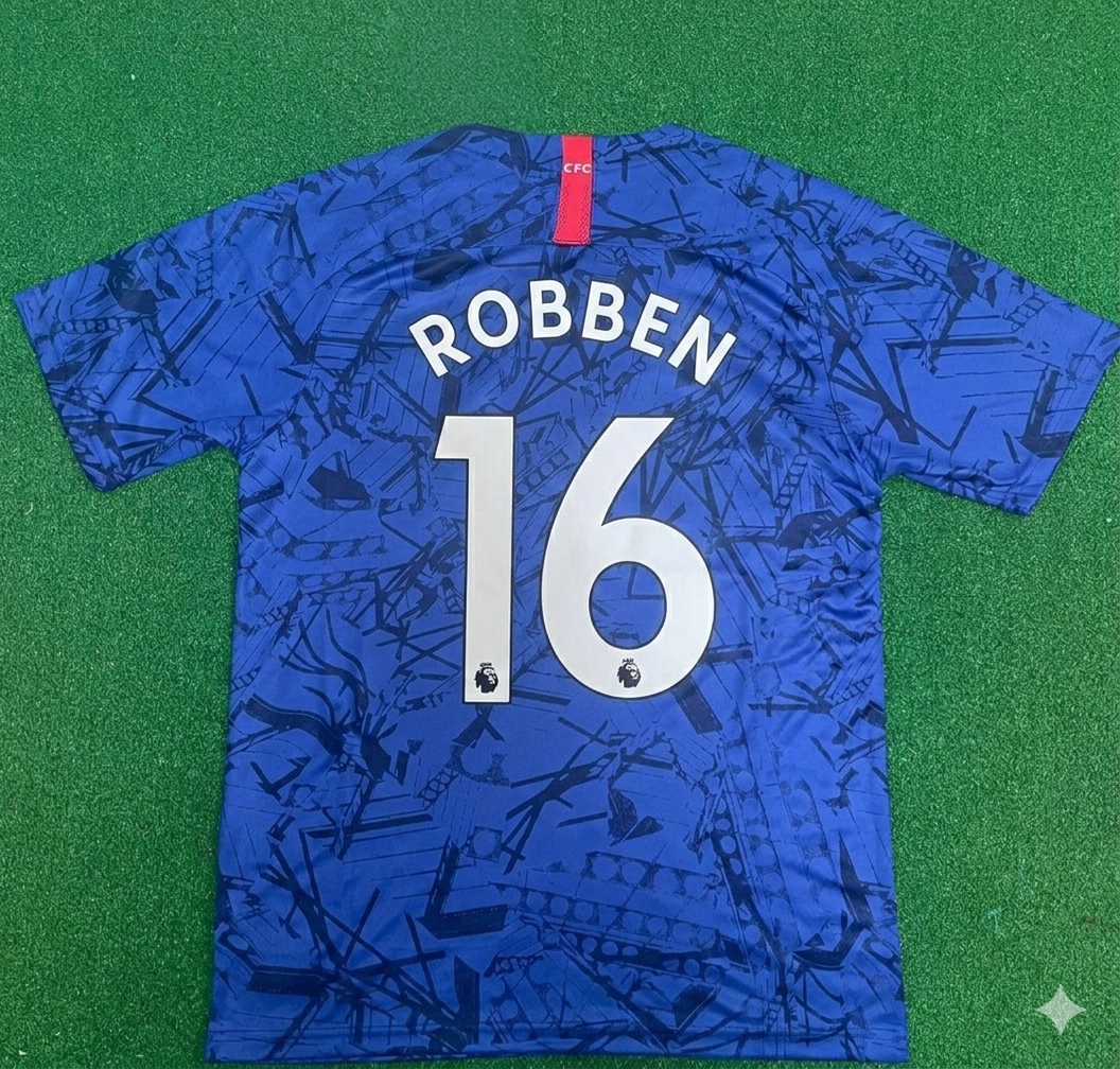 Arjen Robben #16 Chelsea Blaues Retro Trikot Maglia Maillot Fußballtrikot
