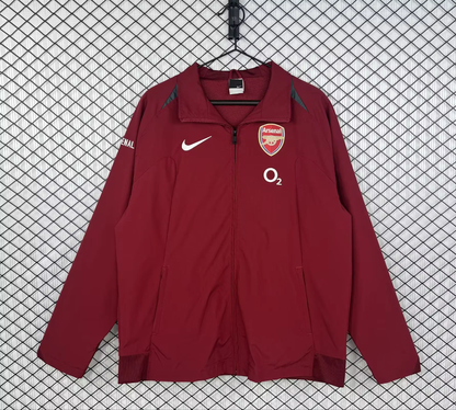 Arsenal 2005/2006 Rote Retro Windbreaker Jacke