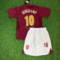 Dennis Bergkamp Arsenal 2005/06 Domicile Bordeaux Kit Enfant – Maillot pour Enfants – | KinderTrikot | Maillot Enfant Football